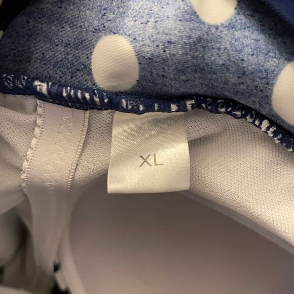 One Piece Blue White Polka Dot Swimsuit Women’s Size XL - Picture 4 of 9